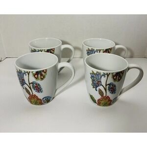 Tabletops Gallery Alain Set Of 4 Paisley Porcelain Mugs